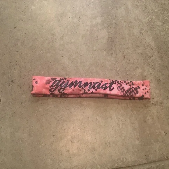 🎉Gymnast pink and black print headband - Picture 1 of 2